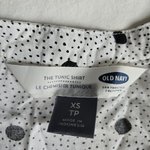Old Navy Tunic Top Women's Multicolor Polka Dot Popover Shirt Size XS Used - Picture 5 of 6